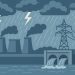 Stormwater control systems managing electricity and water supply during heavy rainfall events
