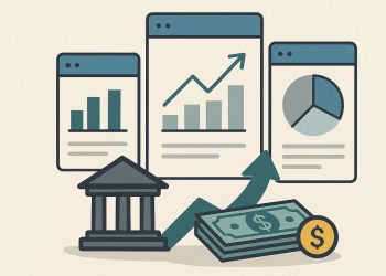 Vertical software concepts and growth charts illustrating investment banking opportunities