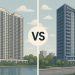 Modern residential buildings representing The Continuum and River Modern investment comparison
