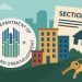 HUD Section 8 housing development with apartment buildings and real estate investment concept