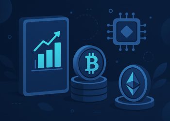 Abstract representation of digital assets and technology innovation for emerging financial markets