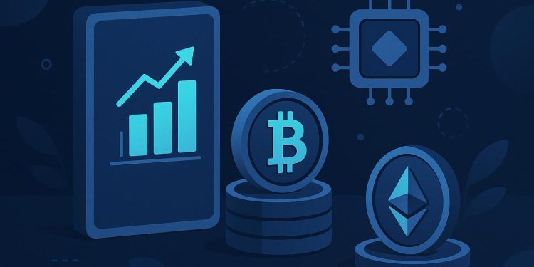 Abstract representation of digital assets and technology innovation for emerging financial markets
