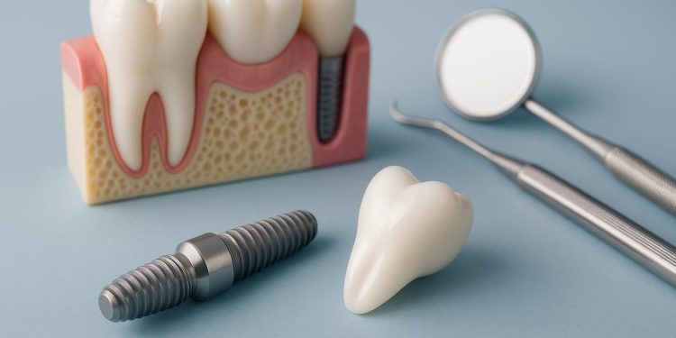 Dental implant procedure illustration highlighting key steps for prospective patients