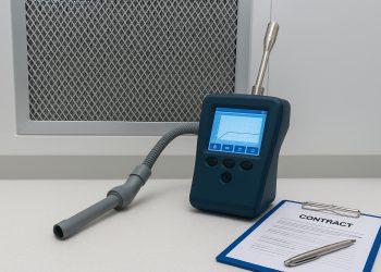 HEPA filter integrity testing in cleanroom environment before project handover